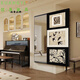 Kuangyi medieval style hidden full-length mirror can be closed wall-mounted contact lens mural push-pull mirror porch decorative painting Yatu C mirror painting 50*140cm light luxury gold right push-pull high crystal porcelain