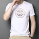 Armani Summer New Herren kurzärmelige Eisseide atmungsaktives T-Shirt-Herren-Hälfte der Herrenkleid für Männer am753 Black M 90-120jin [Jin entspricht 0,5 kg]