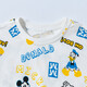 Disney summer children's clothing boys' T-shirt Mickey Donald Duck cartoon fashionable casual versatile skin-friendly comfortable and breathable short-sleeved T-shirt 222S1695 book white 120