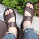 Sandales en cuir YRC Yierkang pour les nouvelles chaussures de plage décontractées pour hommes pour conduire Sandals Sodales sans glissement