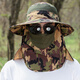 MDUG Sun Hut Herren Sommer Sonnenschutz Gesichtsmaske Fischermütze Outdoor gefärbt atmungsaktiv cool