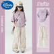 Disney Girls Summer Set para niños 2025 Nuevo deporte de moda Manija corta Girls Grandes pantalones de trabajo para niñas de verano para niños 15265 Apricot + 9928 Purple 120 cm