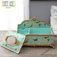 Europäische leichte Luxus-High-End-Fernbedienung Taschentuch-Aufbewahrungsbox Haushalt Amerikanische Box Wohnzimmer Multifunktions-Papierbox Retro-Papier 1047 Blue Oriole Blossom Side Drawer