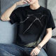 Semir pure cotton summer new short-sleeved T-shirt for men loose Korean style fashion handsome half-sleeved body 829 gray + 829 black [pure cotton] M Recommended 80-100Jin [Jin equals 0.5 kg]