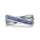 IosnX line men and women tanzanite 925 silver ring sterling silver ring female personality fashion closed middle finger personality fashion No. 20