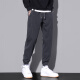 Pantalones casuales judíos Summer de verano NUEVA Fashion Marca suelta Nine Punte Pants Pantalones deportivos Pantalones de trabajo Men 9859 Gray M