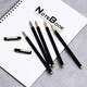 Shantou Lincun dünner Stange Metallstift Einfacher neutraler Stiftstudienbetriebsbüro Schwere Feeling 0,5 mm schwarzer Wasser Stift Signatur KX5009 Metallstift - Schwarze Single (0,5 mm schwarz)