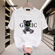 Touchpoint Light Luxury Trendy Marke High-End-Kurzärärmel-T-Shirt für Männer im Sommer Neues schweres Baumwoll-Eis-Sensen-Doppelgarn-Rund-Hals Lose Oberteil für Männer Weiß (Engel) L (Empfohlen 120-140jin [Jin gleich 0,5 kg]))