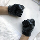Gold Longyue Men's Lambskin Genuine Leather Gloves Touch Screen Thin Unlined Single Layer Soft Sheepskin Driving Outdoor Gloves Split Finger Spring Autumn Winter Plus Velvet Warm Black Plus Small Hand Repair Black XS Plus Velvet