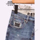 Classic Car (Laoyeche) Sommer Denim mittelpants gedruckt trendy Marke Retro nostalgisches Waschwasser Korean Lose dünne Fünf-Punkte-Hosen Stretch Shorts Männer Blau #9902 33 140-150jin [Jin gleich 0,5 kg]