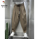 
Woodpecker (TUCANO) 2024 summer new cotton and linen breathable drooping casual pants for men's trendy loose pleated Harem radish pants Black 4XL Recommended 190-210Jin [Jin equals 0.5 kg]