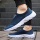 Chaussures masculines Mesh d'été Brestable Chaussures de sport pour hommes Soft Sole Light Casual Chores grandes taille Chaussures de course COUVERTURE 838 BLUE 45 [Taille de chaussures de sport standard]