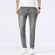 
New Balance High-end Jeans Men's Summer Thin Slim Elastic Straight Pants Middle-aged Men's Simple and Versatile Washed Pants 1049 Gray 33