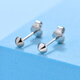 3DG Jewelery platinum pt950 simple round bead earrings as a gift for your girlfriend. Priced by the gram: 1.09 grams (93 yuan including labor costs)