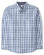 GYMBOReeGymboree Men's Dad and Son Matching Long Sleeve Button-Down Shirt, Party Blue, S Party Blue S