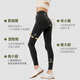 Pantalones de tiburón de Misswiss para mujeres con panza delgada y adelgazante y pantalones de yoga de elevación de la cadera afuera con Leggings Goddess Black Four Seasons S