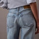 Calvin KleinJeans【凉感】【复刻90系列】25春夏女ck复古直筒牛仔裤47AB719 RDA-牛仔浅蓝 29