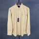 Lauren Ralph Lauren Lalph Pony Mark Ehepaar Sticked Line Long Sleeve Shirt Herren -Sonnenschutzhemd Frühling und Herbst Top White (Hemd) L -105-125