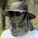 MDUG Sun Hut Herren Sommer Sonnenschutz Gesichtsmaske Fischermütze Outdoor gefärbt atmungsaktiv cool