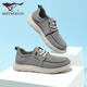 
Seven Wolf Canvas Shoes Men's Ice Silk Cool Breathable Walking Shoes 2025 Summer New Lightweight Shoes Feet Casual Daddy Shoes Men Gray 9928 40