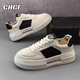 CHGF height-enhancing shoes for men in spring and summer breathable board shoes for men versatile white shoes casual shoes for men invisible inner height-enhancing shoes for men 9906 white and black [leather surface]-enhancing height 6cm 40 (sports size)