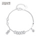 Misu's new pt950 platinum Five Emperors coin bracelet for women, sparkling and lucky platinum copper coin bracelet, birthday gift, version A, weighs 10.0-10.2g, is about 16+2cm long