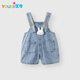 YouQi Baby Chounts Summer Baby Girl 2025 Детские летние повседневные брюки милые джинсовые шорты.