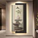 Yonghuan Modern Light Luxus-Eingangsdekoration Gemälde Einfache LED-Lampe Hängende Malerei gegenüber Tür 2025 Neues Wandbild T12350 60*120 cm Plug-in Fernbedienung UV Feine Schnitzerei + Kristallporzellan