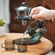 Quandu Automatic Tea Maker Glass Tea Set Lazy Automatic Magnetic Teapot Simple Kung Fu Tea Set