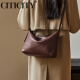 
CITICITY light luxury brand bag women's bag high-end one-shoulder tote bag 2025 new fashion underarm bag 520 gift vegetable tanned brown color high 21CM