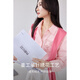 Shandubila Spring and Summer Simple Commuting Cotton Shirt Women's Heavy Industry Off-Shoulder Shirt Collar Loose Long-Sleeved Shirt Light Pink M