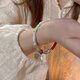 Wanmu Fanhua Brocade Sterling Placelet Silver's Femen's 9999 Foot Silver Peace Peace Lock Pulsel de estilo de estilo joven para novia Pink + Kt Cat 30g Foot Silver 9999+ Certificado de regalo [Título]