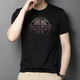 Armani Summer New Herren kurzärmelige Eisseide atmungsaktives T-Shirt-Herren-Hälfte der Herrenkleid für Männer am753 Black M 90-120jin [Jin entspricht 0,5 kg]