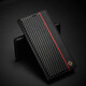 猫漫尖适用三星S25ultra碳纤维纹皮套Note20钱包插卡FE手机壳A36翻盖s24 黑色 横纹 三星S21
