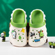 Snoopy Snoopy Kinderschuhe Kinderlochschuhe mittlere Grinse Gartenschuhe Jungen und Mädchen im Freien Sandalen 1109 Weiß und Grün 34