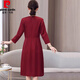 Robe de mariée Pierre Cardin Mother Robe rouge pour femmes 2025 printemps, été et automne nouveau style jeune belle-mère robe de mariée miness rouge. [6197 à manches courtes] l [suggéré 110 Jin [Jin est égal à 0,5 kg] ci-dessous]