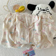 京濮飞HelloKitty短袖睡衣三件套可爱凯蒂猫夏季棉纱家居服 云朵棉-9905#黑爱心三件套 M 【建议75-100斤】