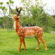 Fiberglass large animal sculpture simulated sika deer ornaments outdoor courtyard garden forest landscape lawn decoration No. 1 small lying deer right