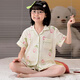 红豆（Hodo）女童睡衣夏季薄款2025新款纯棉纱布短袖卡通女孩中大童儿童家居服 LLJ-9918白色 170 12#【身高120-130CM