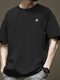 T-shirt à manches courtes américain à manches courtes américain de Bilebeifen pour le cou pur rond pour hommes Versatile Casual 2025 Nouvelle marque de mode White-1365 à manches courtes-100% Coton pur [suggéré 80-110jin [Jin est égal à 0,5 kg]] toute taille