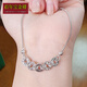 Centennial Baojinxiang Pt950 platinum bracelet for women, platinum bracelet, genuine 950 platinum bracelet, crushed ice five coin bracelet, 17+2cm, weighing about 5.9-6.1 grams, no tag