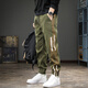 Danjun Spring Striped arbeitende Casualhose Herren hübsche lockere große Spring- und Herbst 2025 Reine Baumwollhose Harun Legging Hosen schwarz m geeignetes Gewicht 110-130jin [Jin gleich 0,5 kg]
