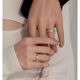Peace and joy couple rings, Valentine's Day open rings for men and women, vegetarian rings, index finger rings, joy rings