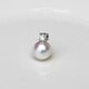 DR-FLVVS single pearl pendant without chain. Princess style pearl pendant with strong light comparable to akoya18K 18K white warm pink freshwater pearl without chain 9.6-10mm