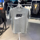Nike (Nike) Camiseta deportiva de algodón de algodón puro de manga corto gris Floja de cinco trimestres de cinco cuartos