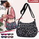 Orange Jellans Leinwand Frauentasche mittleren Alters One-Shoulder Crossbody Body Waserfester Druck Casual Oxford Nylon Stofftasche Old Blau [6913]