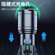 Super bright flashlight strong light charging outdoor laser mini portable white multi-function long-range shot Supreme version [G9900 white] LCD electric display