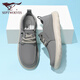 
Seven Wolf Canvas Shoes Men's Ice Silk Cool Breathable Walking Shoes 2025 Summer New Lightweight Shoes Feet Casual Daddy Shoes Men Gray 9928 40