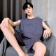浪莎睡衣男士夏季纯棉薄2025新款背心短裤男款家居服套装大码无袖夏天 OMM-13063 L 均码