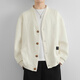 HUALIN FASHION collar sweater men's spring and autumn fashion brand casual lazy style cardigan jacket feeling Japanese jacket top BJ723 black M (about 90-110Jin [Jin equals 0.5 kg] can be worn)